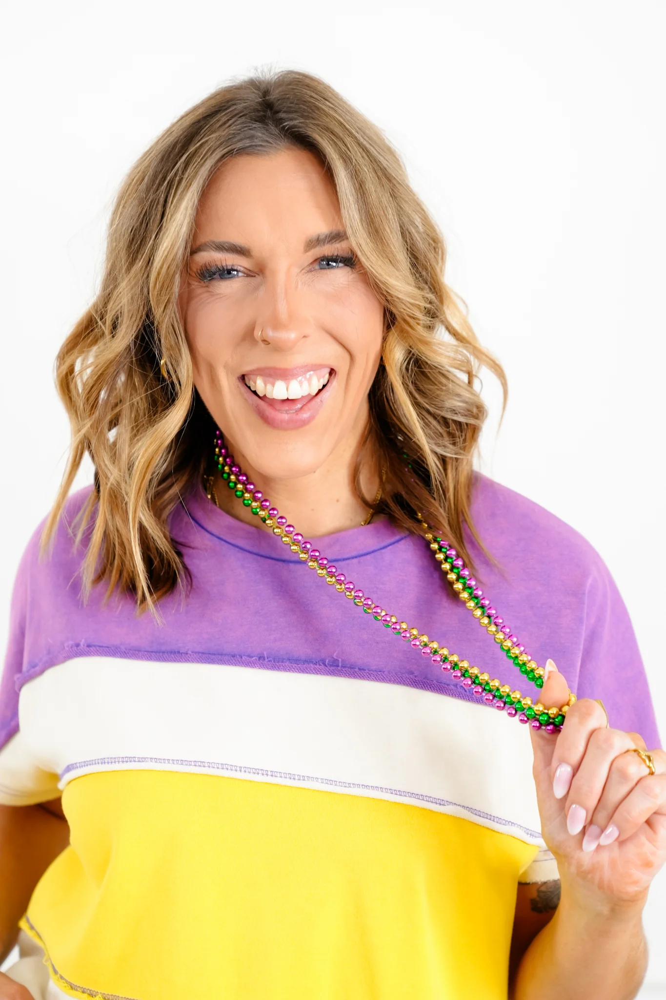 Aapparella Mardi Gras Long Beaded Necklace Set - Image 2