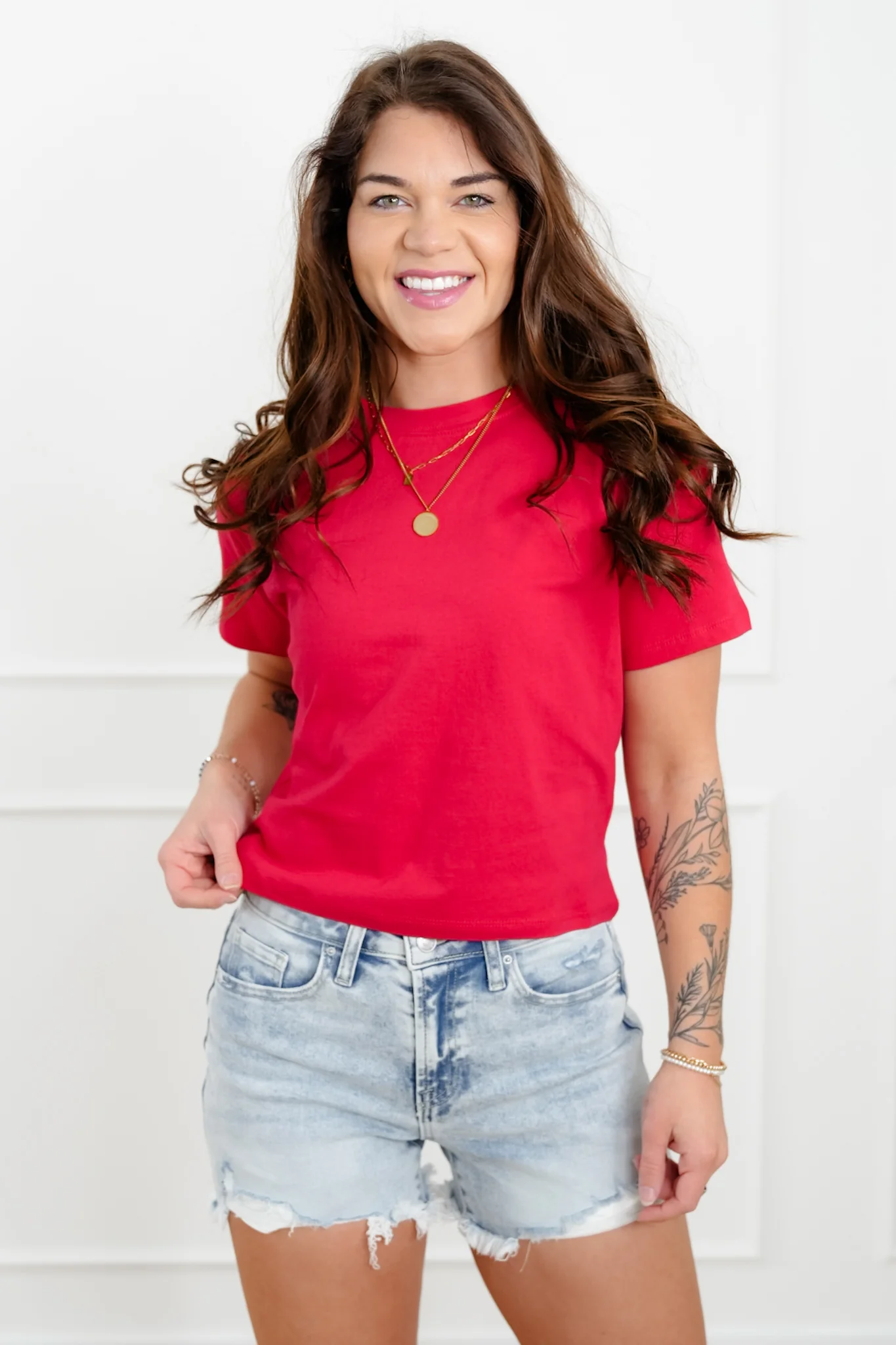 Door Buster! Zenana Acid Cotton Crew Neck Short Sleeve Cropped Tee Shirt - Image 2