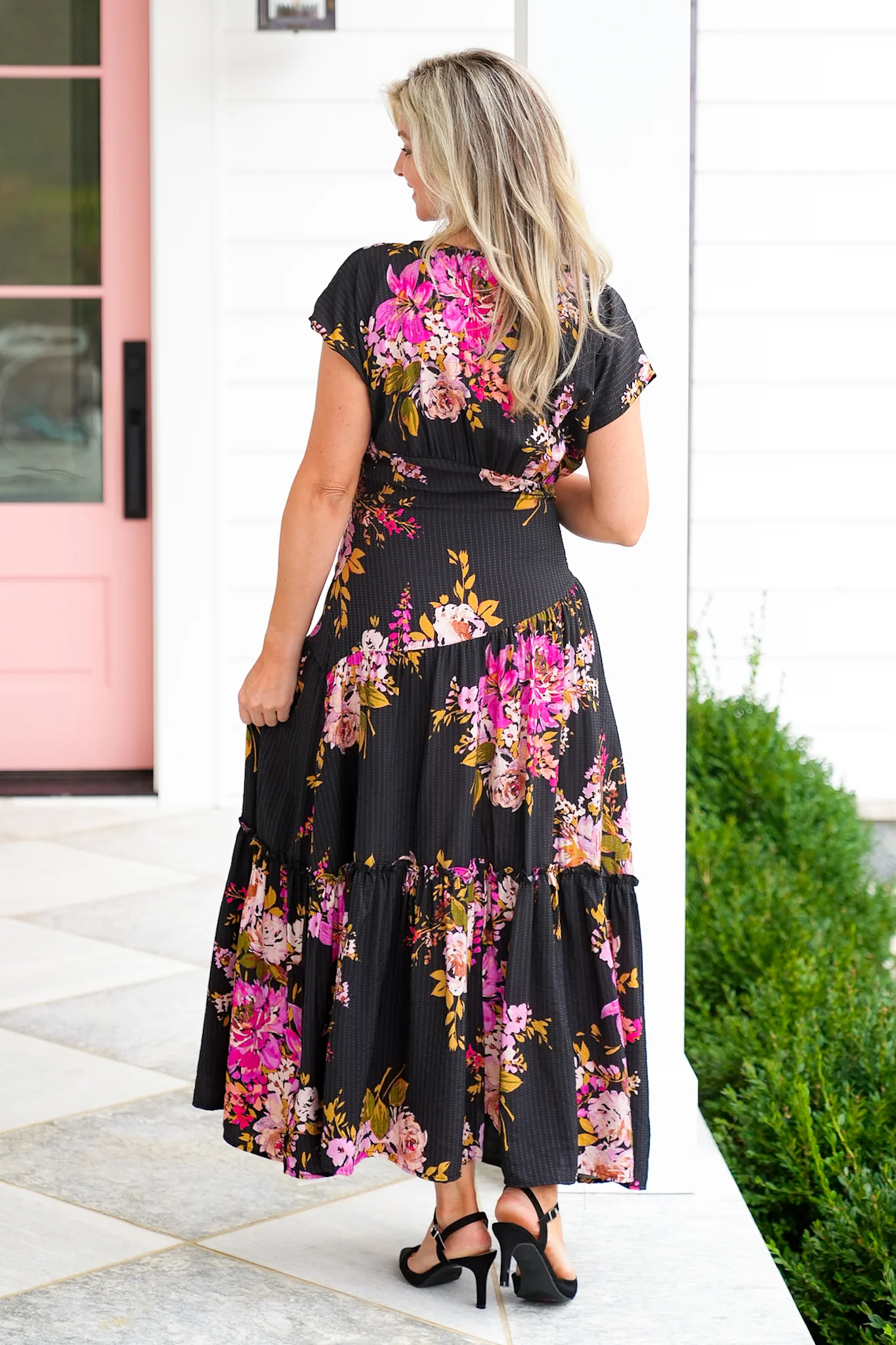 Floral Short Sleeve Maxi Dress - Image 2