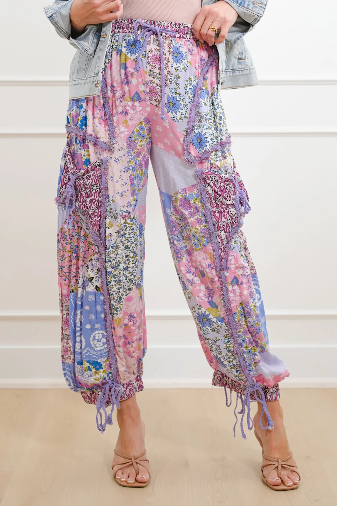 Flower Pant Elastic Waist Jogger Pants - Image 6