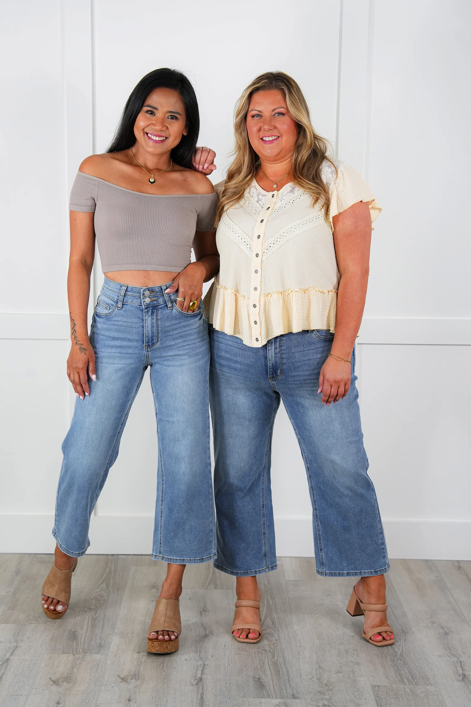 Judy Blue Double the Cool Cropped Wide Leg Jeans - Image 3