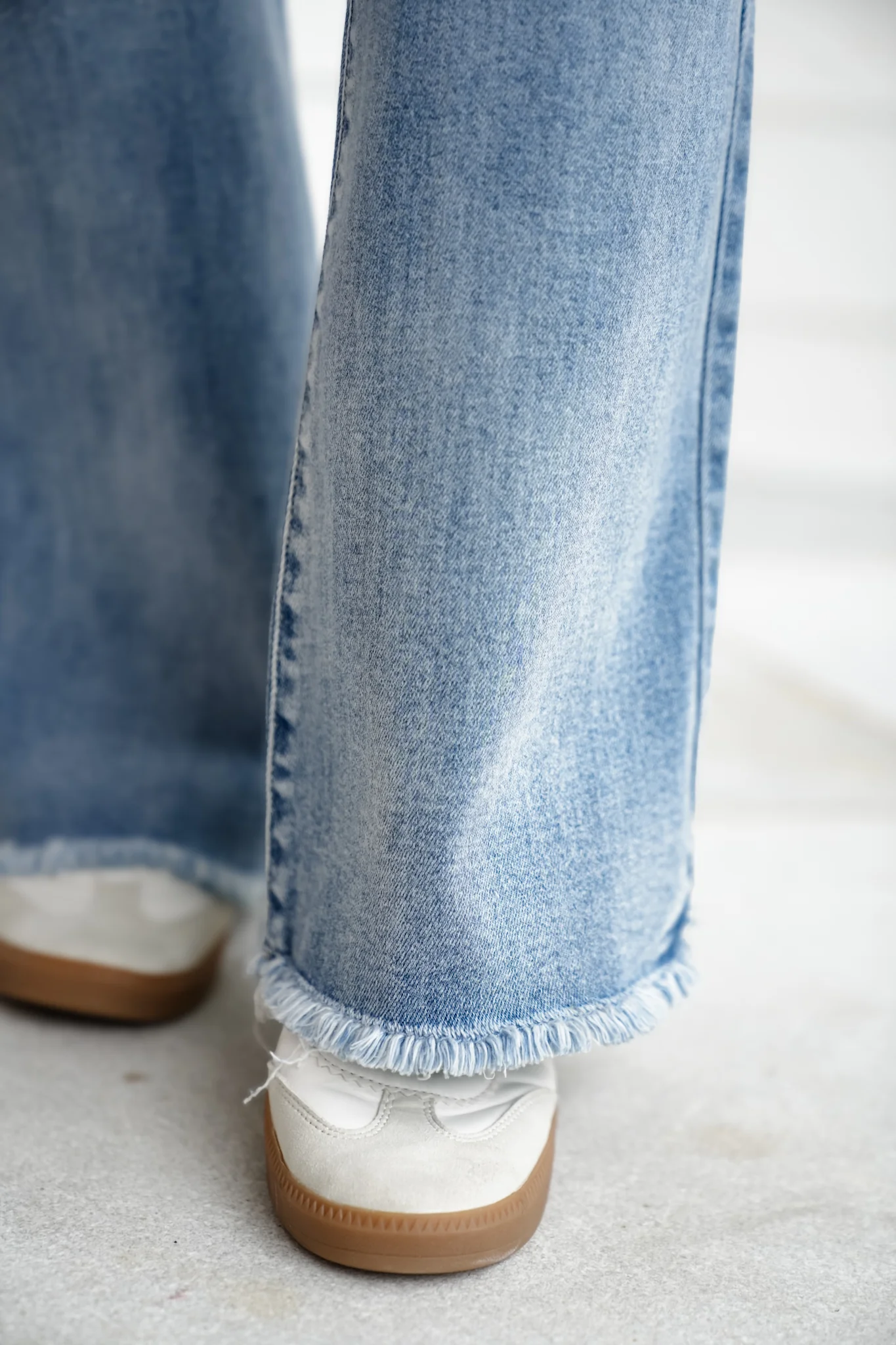 Judy Blue High Tide High Rise Light Wash Distressed Flare Jeans with Shield Pockets - Image 5