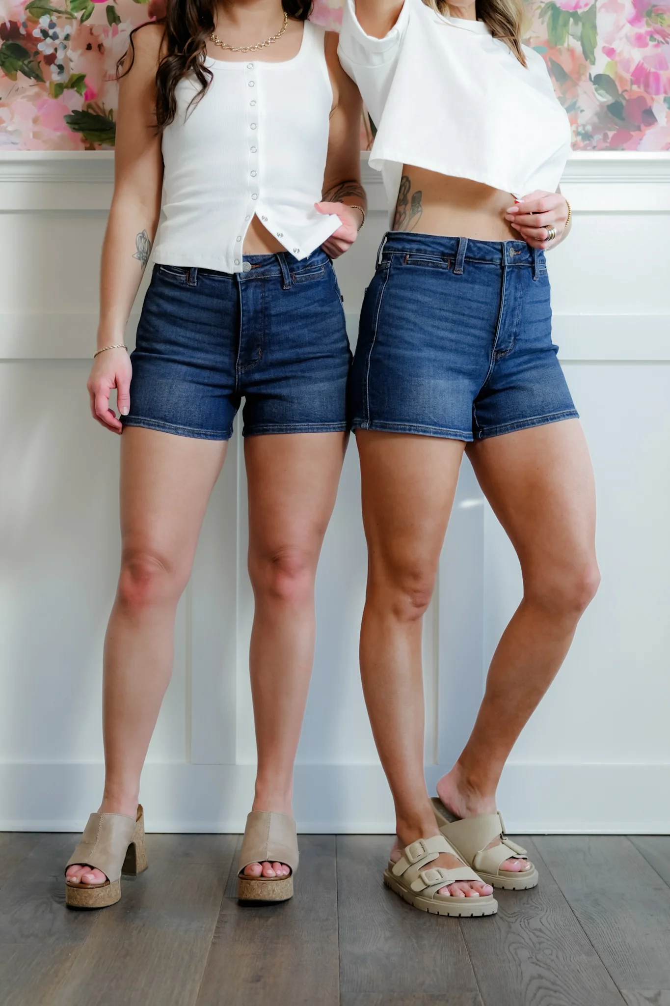 Judy Blue Medium Wash Tummy Control Slim Shorts - Image 5