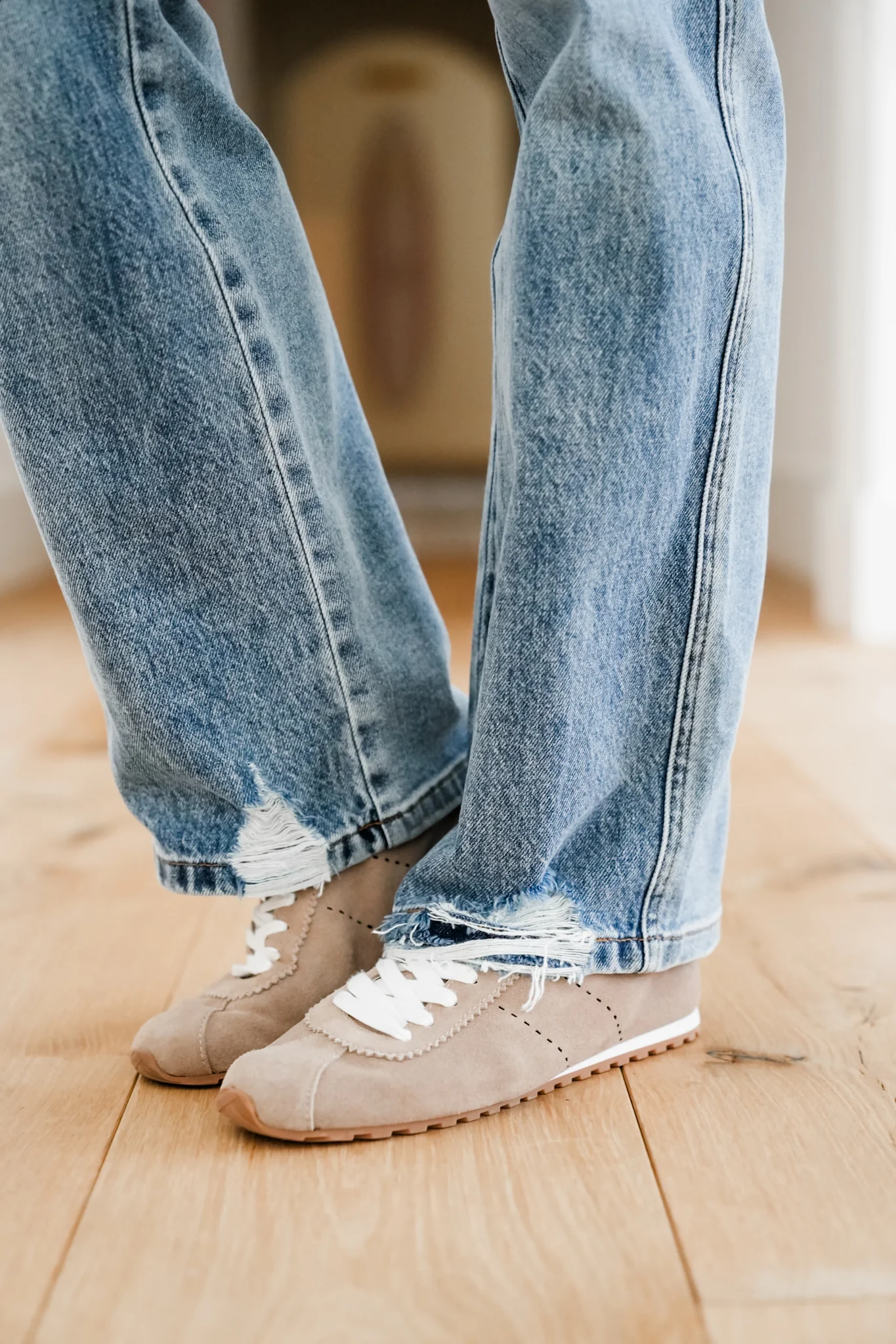 Judy Blue Mid Rise Medium Wash Rigid Magic Distressed 90's Straight Leg Jeans - Image 16