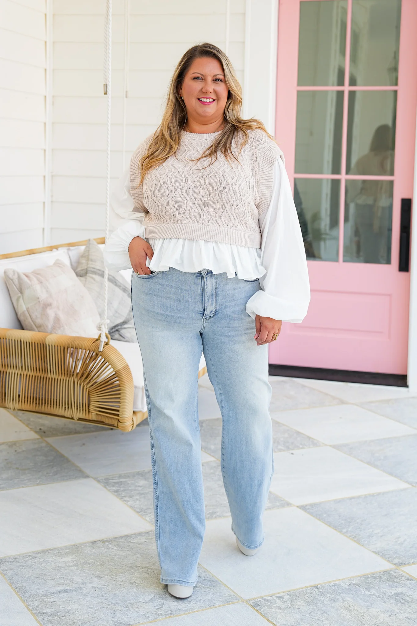Judy Blue Secret Sauce  High Rise Vintage Wash Tummy Control Top Straight Leg Jeans - Image 5