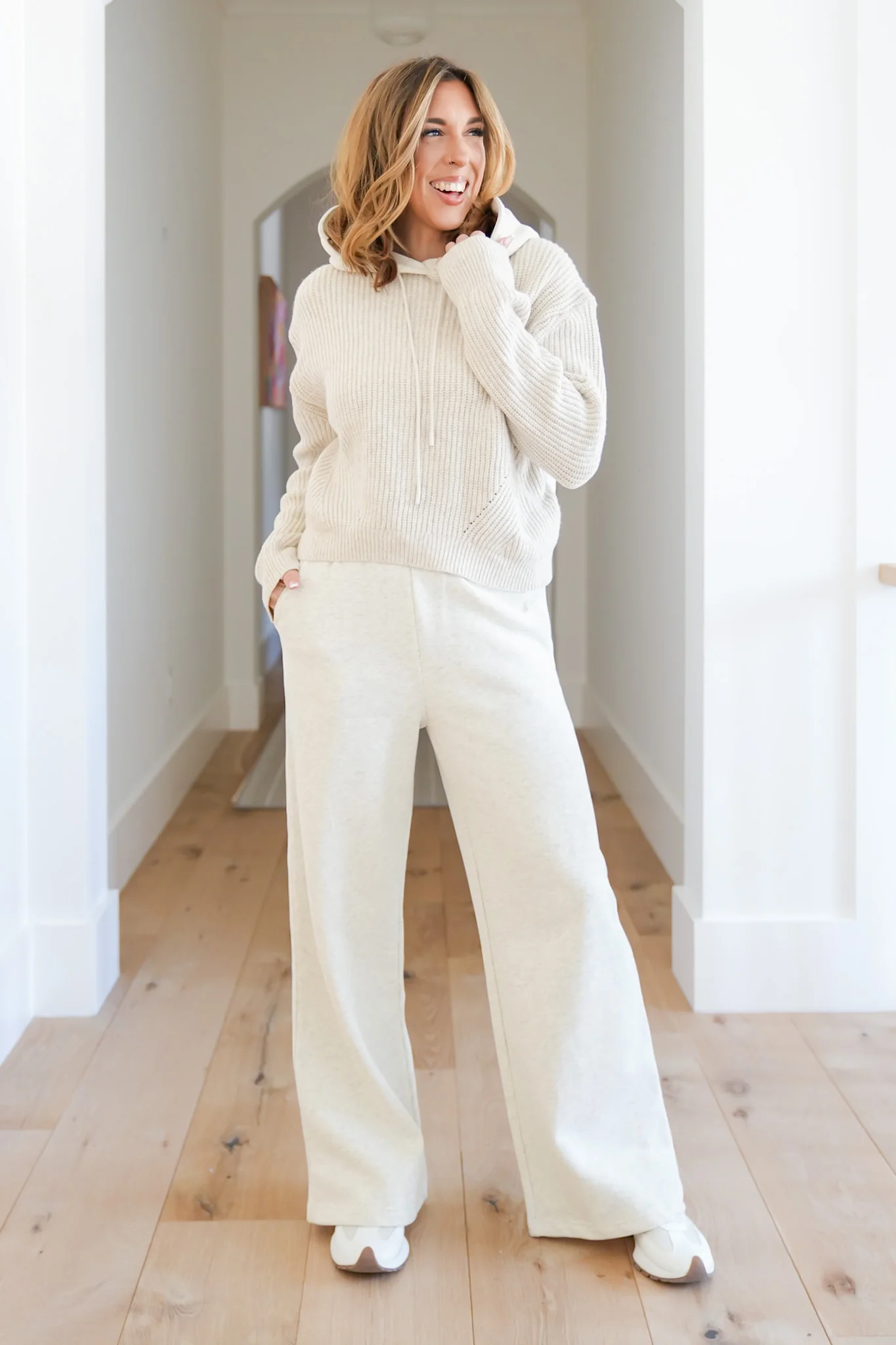 Knit Elastic Waist Sweatpants - Image 2