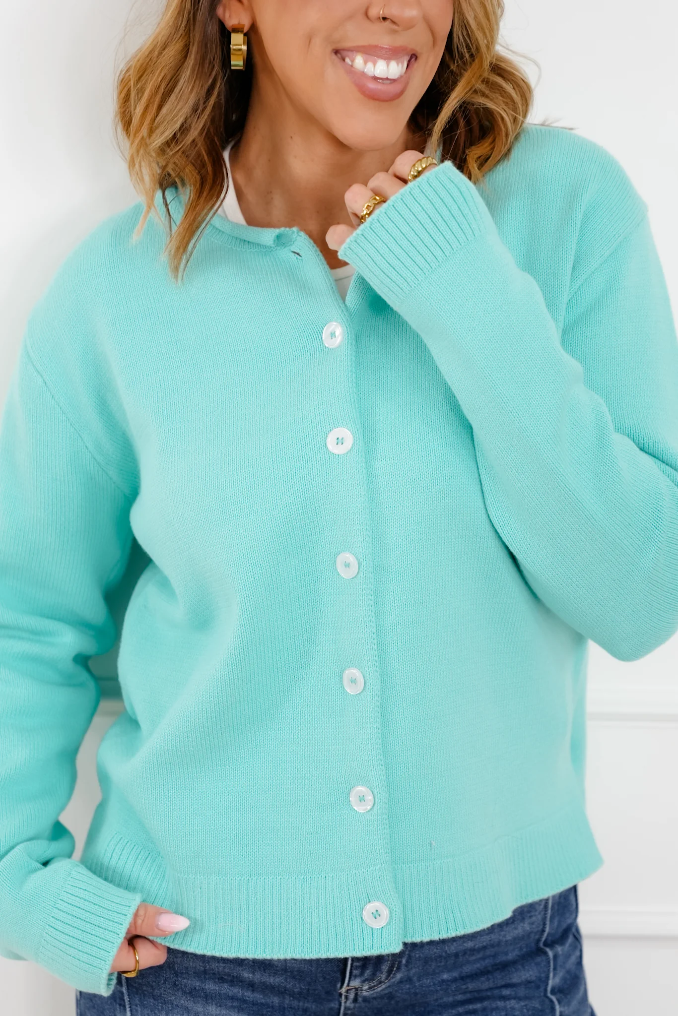 Long Sleeve Button Down Cardigan - Image 3