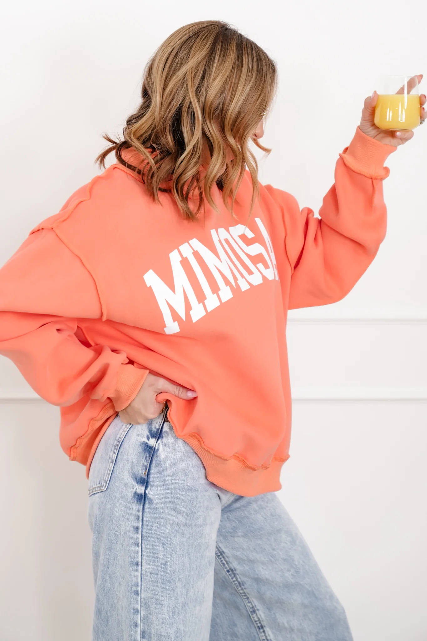 Long Sleeve Reversible "Mimosas/Hungover" Graphic Sweatshirt - Image 5