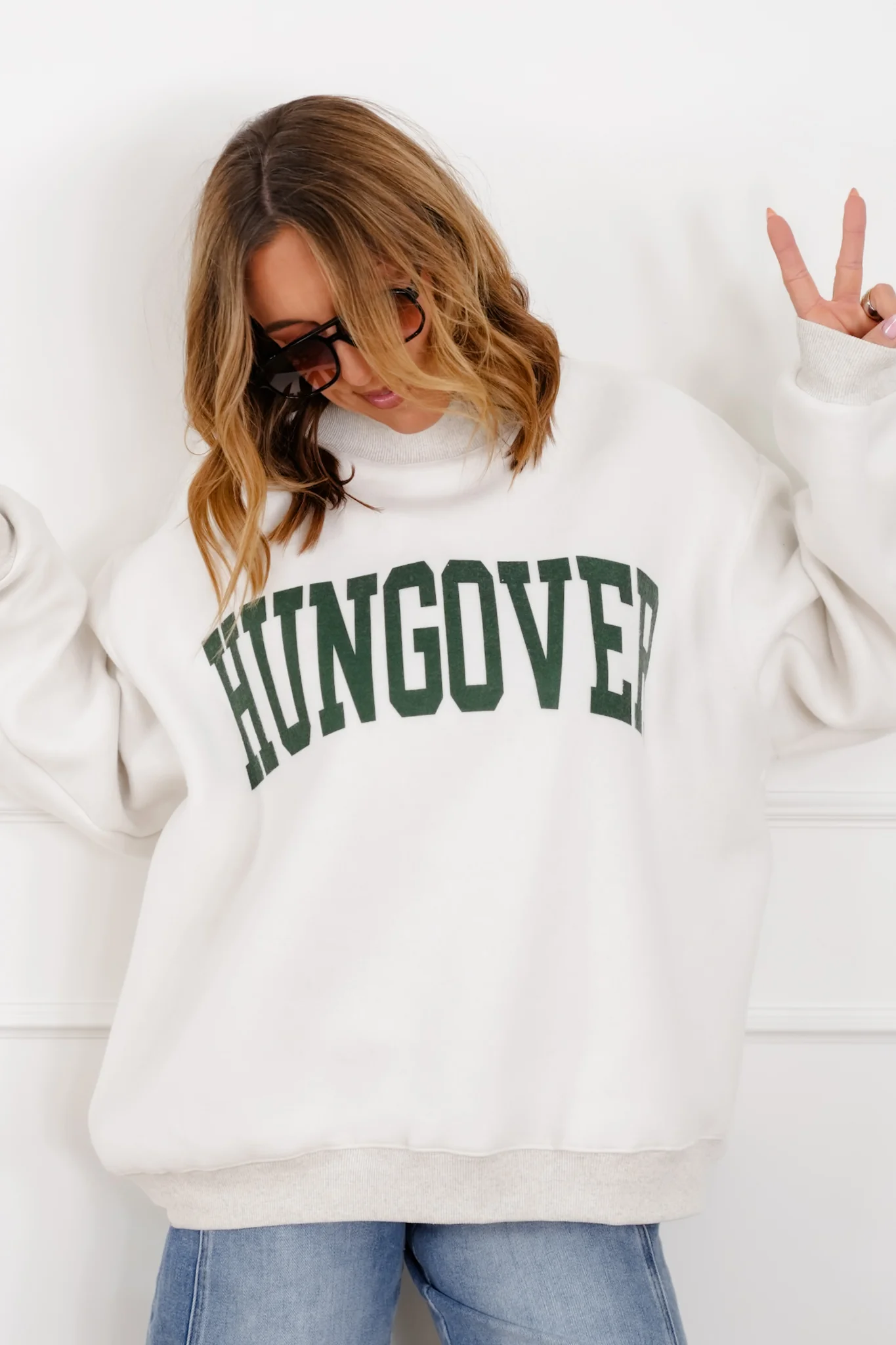Long Sleeve Reversible "Vodka/Hungover" Graphic Sweatshirt - Image 4