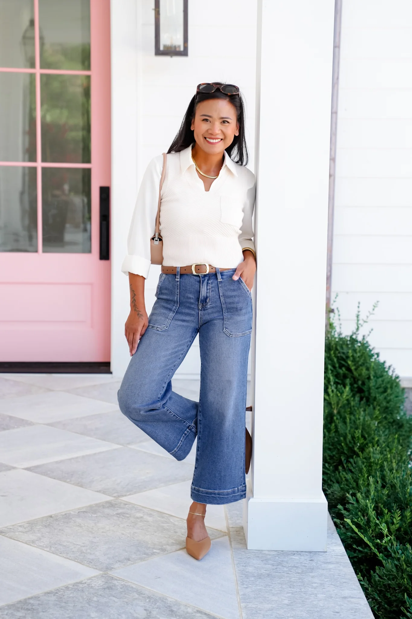 Lovervet Easy Like Sunday High Rise Wide Leg Crop Jeans with Utility Pocket - Image 4