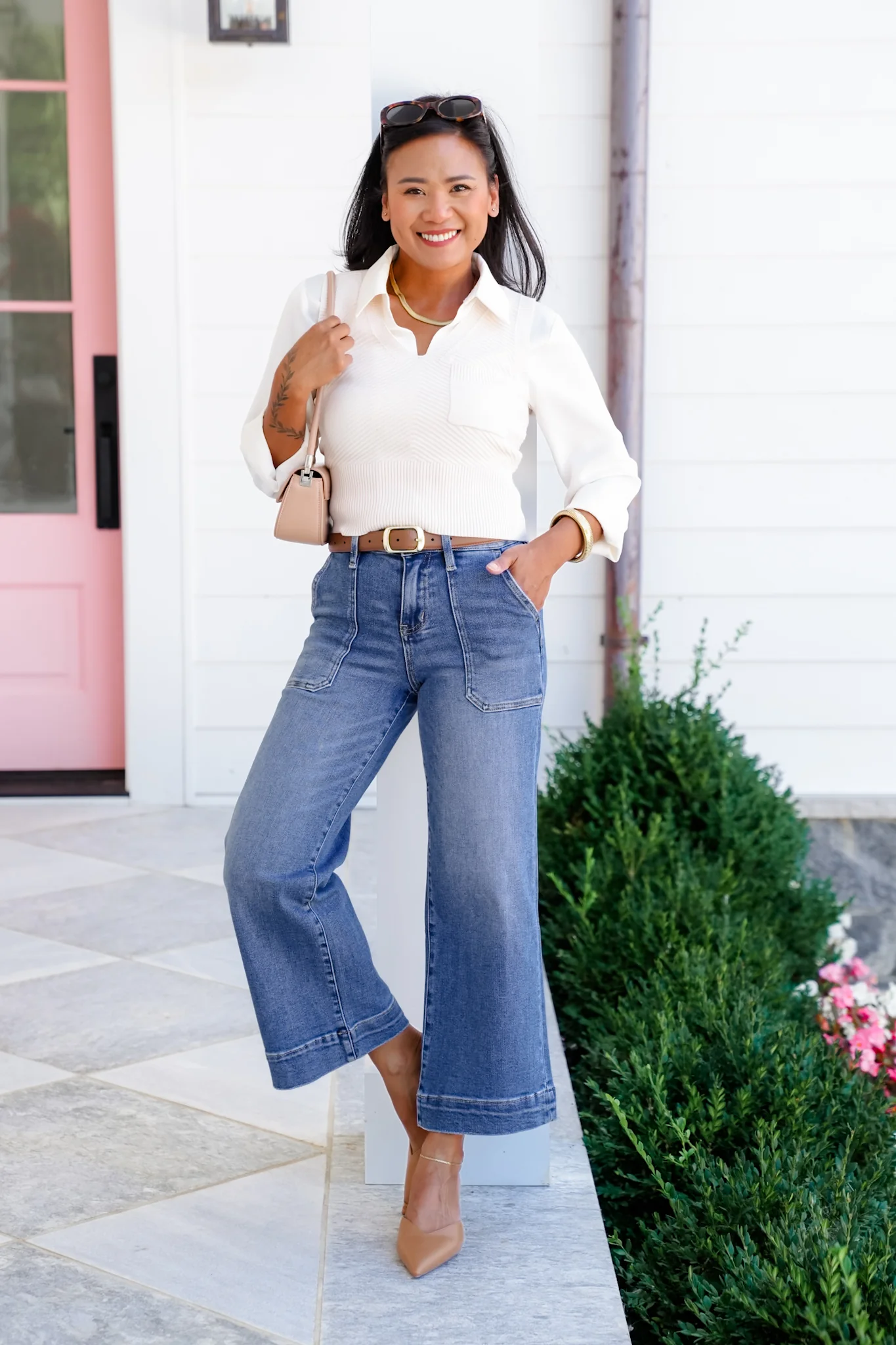 Lovervet Easy Like Sunday High Rise Wide Leg Crop Jeans with Utility Pocket - Image 9