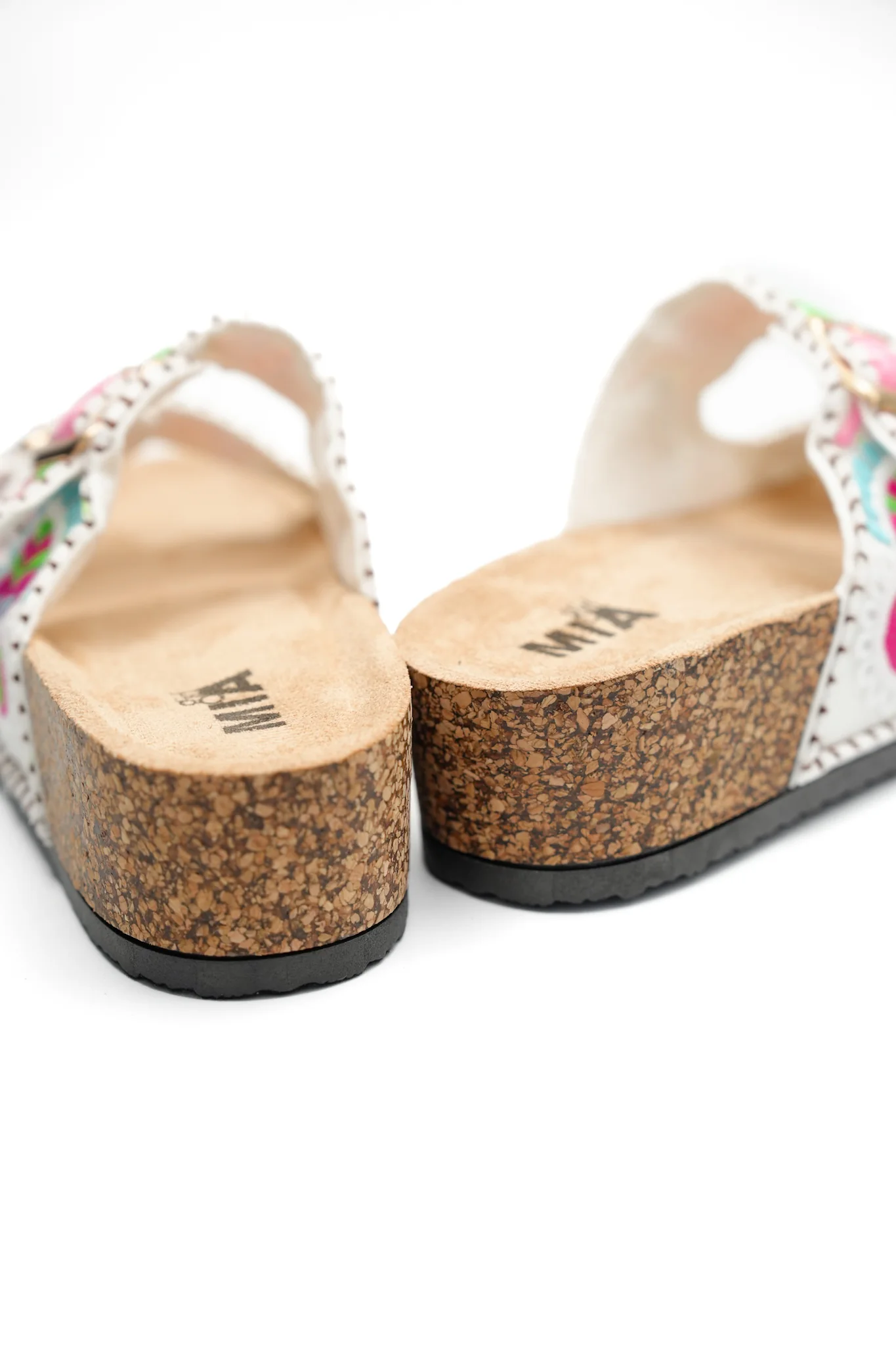 MIA Floral Print Double Buckle Cork Platform Sandal - Image 6