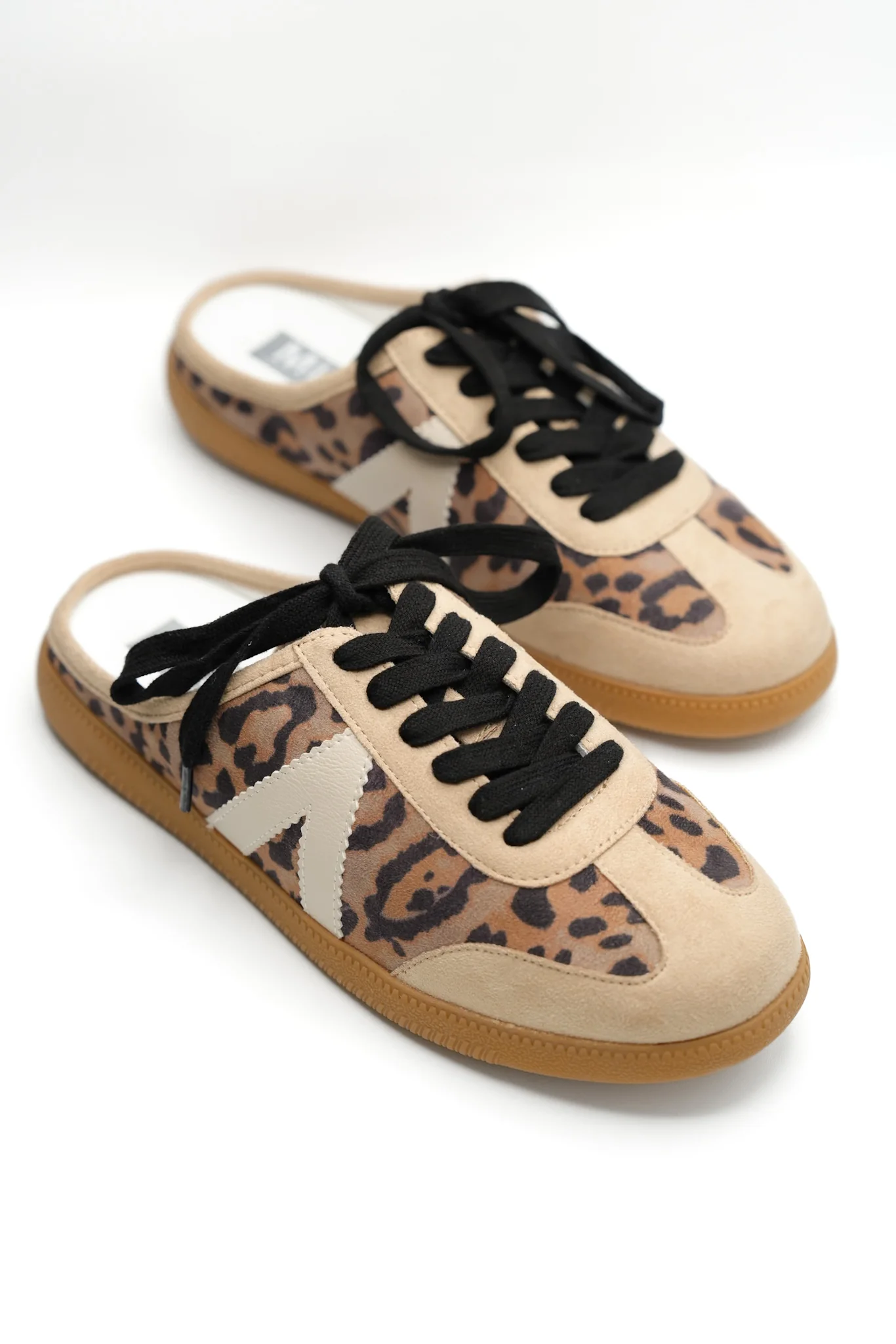 MIA Leopard Print Slip On Sneaker Mule with Suede Trim - Image 5