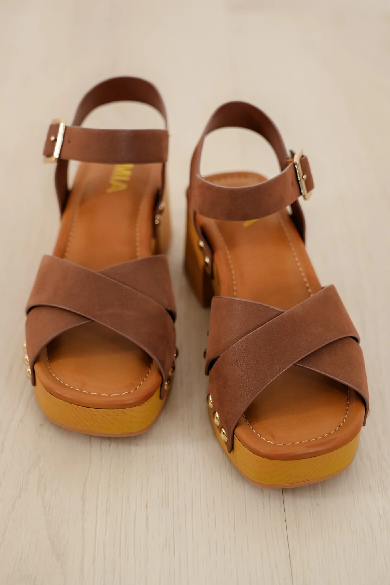 MIA Studded Vegan Leather Platform Sandal with Ankle Strap - Image 2