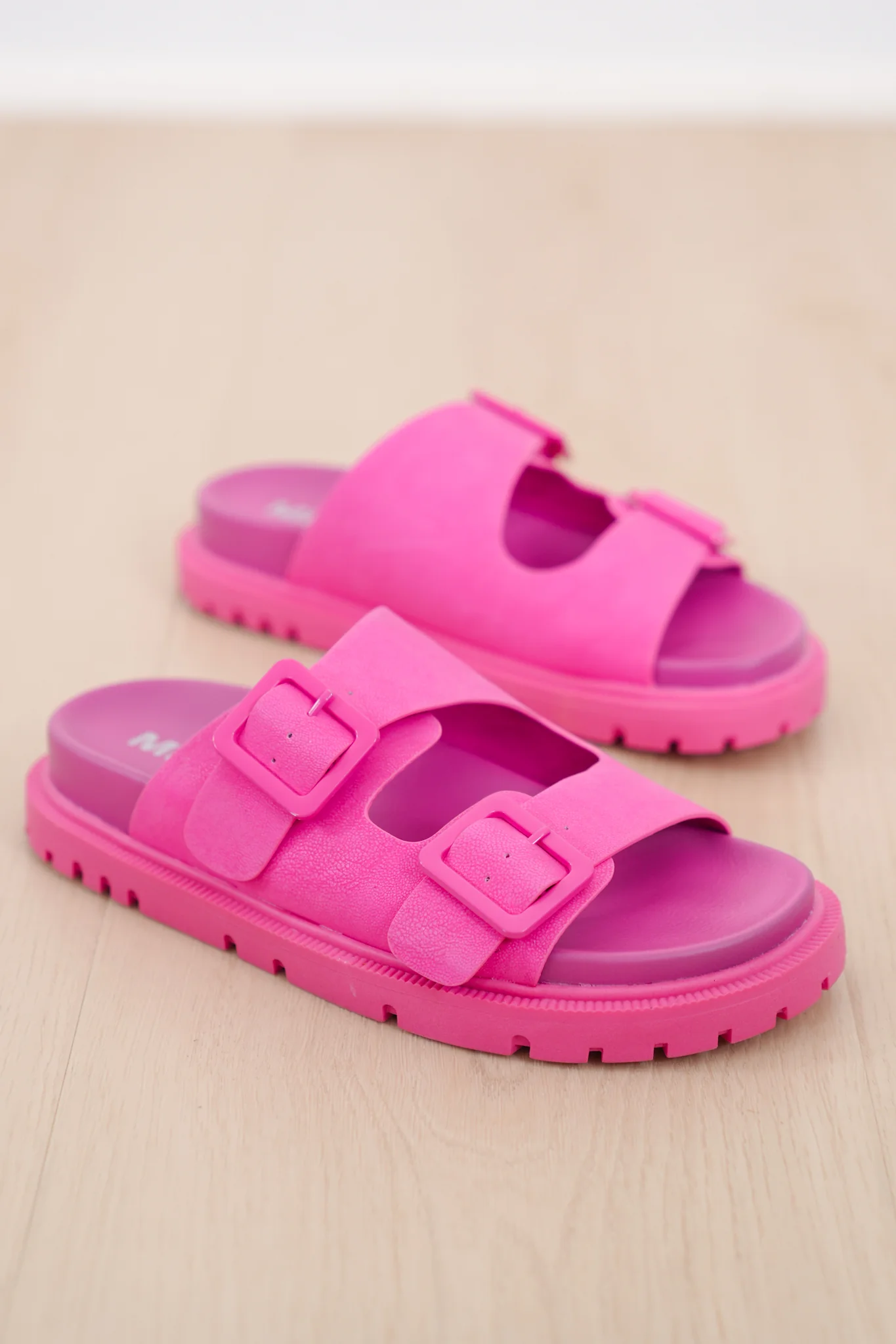 MIA Vegan Leather Platform Double Buckle Slide Sandal - Image 13
