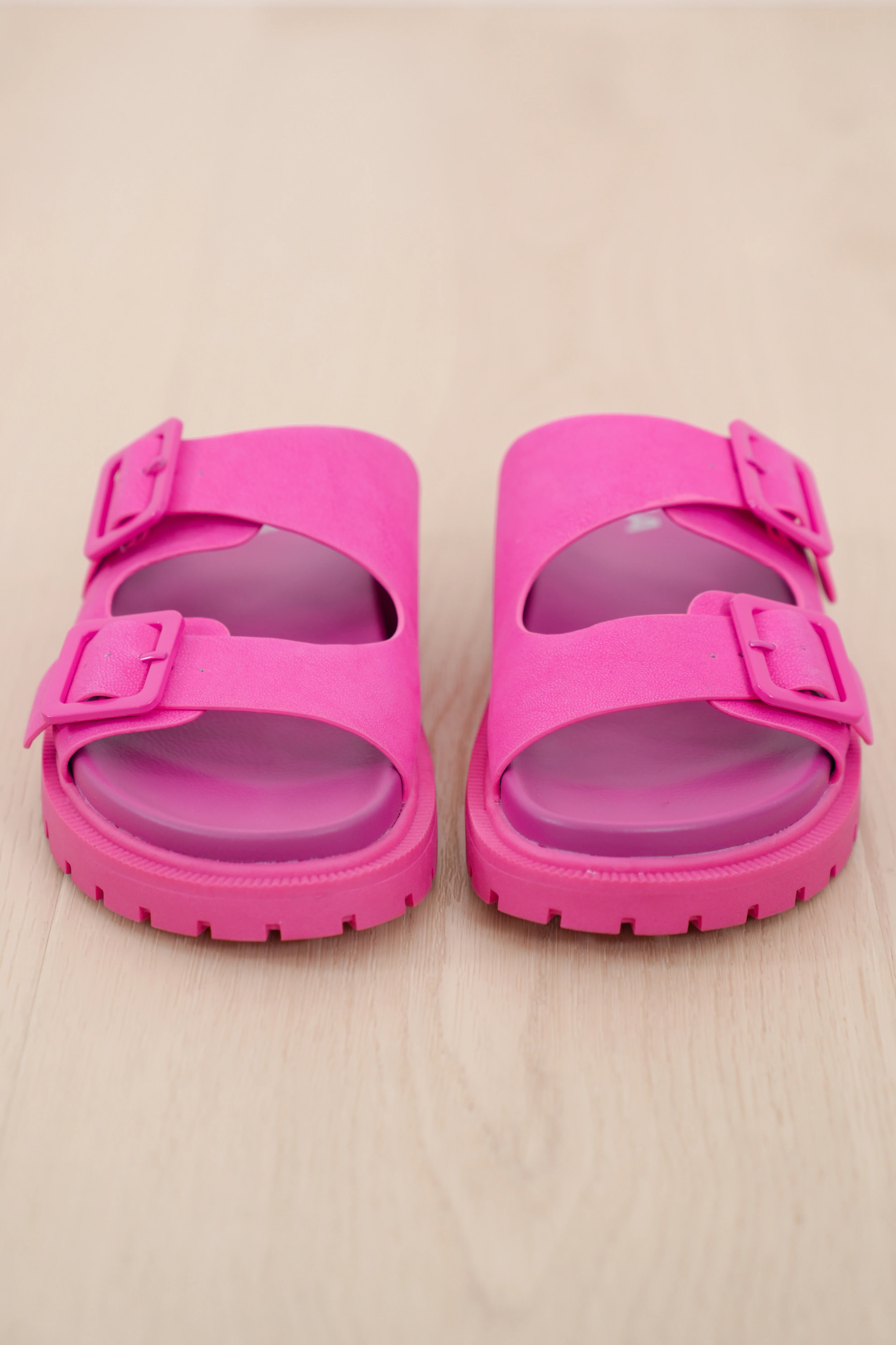 MIA Vegan Leather Platform Double Buckle Slide Sandal - Image 6