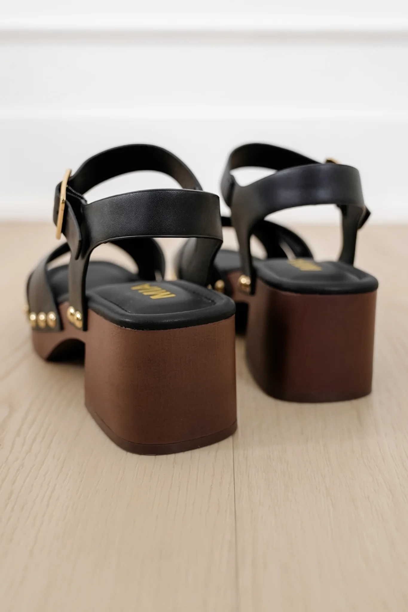MIA Vegan Leather Platform Sandal with Wooden Block Heel - Image 7