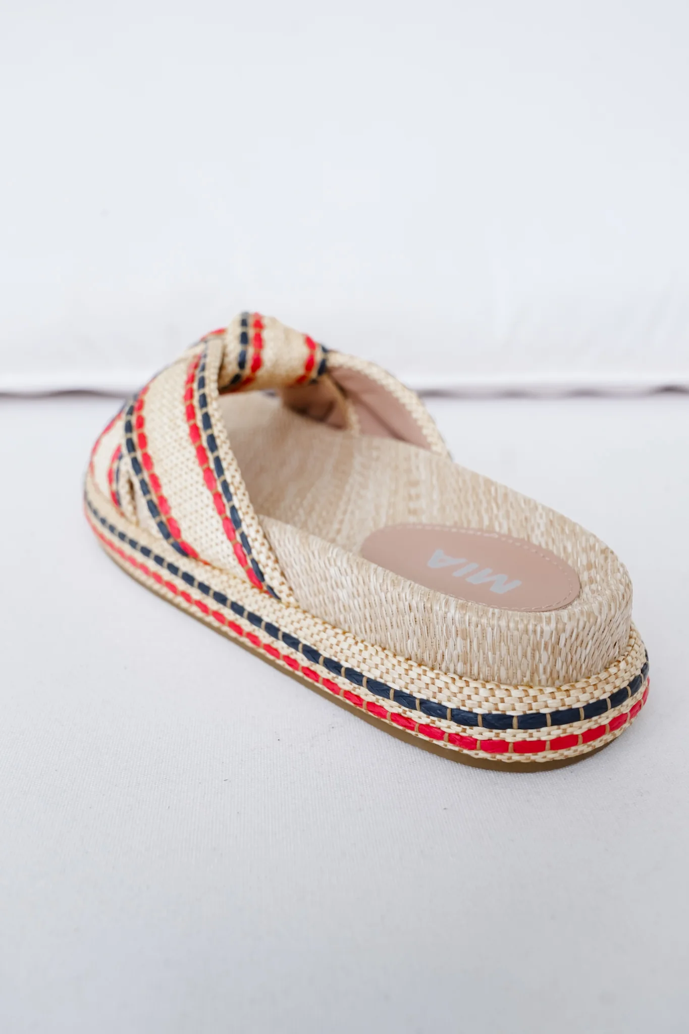 MIA Woven Platform Slide Sandals with Braided Cross-Strap Detail - Image 6
