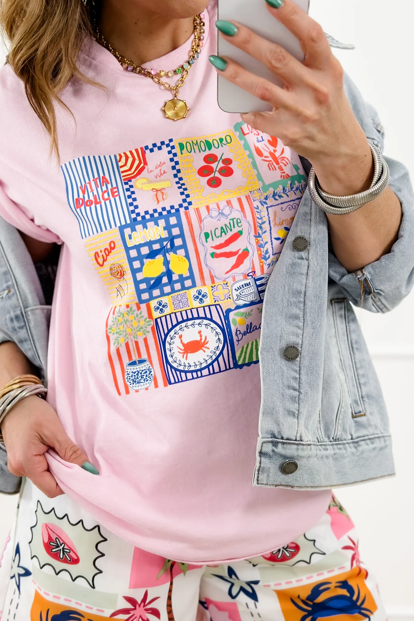 Plus/Reg Short Sleeve Italian Market Graphic Tee