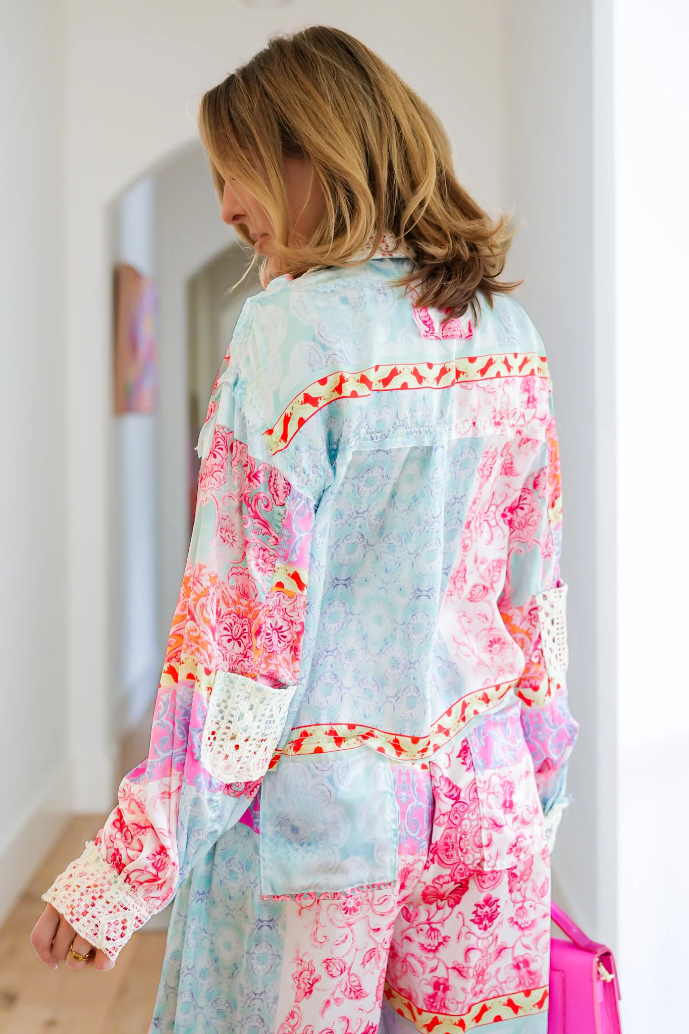 POL Multi Print Long Sleeve Button Down Top - Image 6