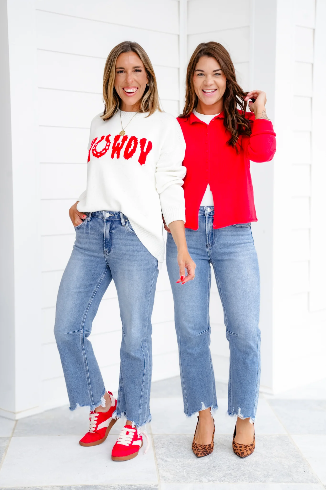 Risen High Rise Medium Wash Crop Straight Leg Jeans with Step Hem - Image 6