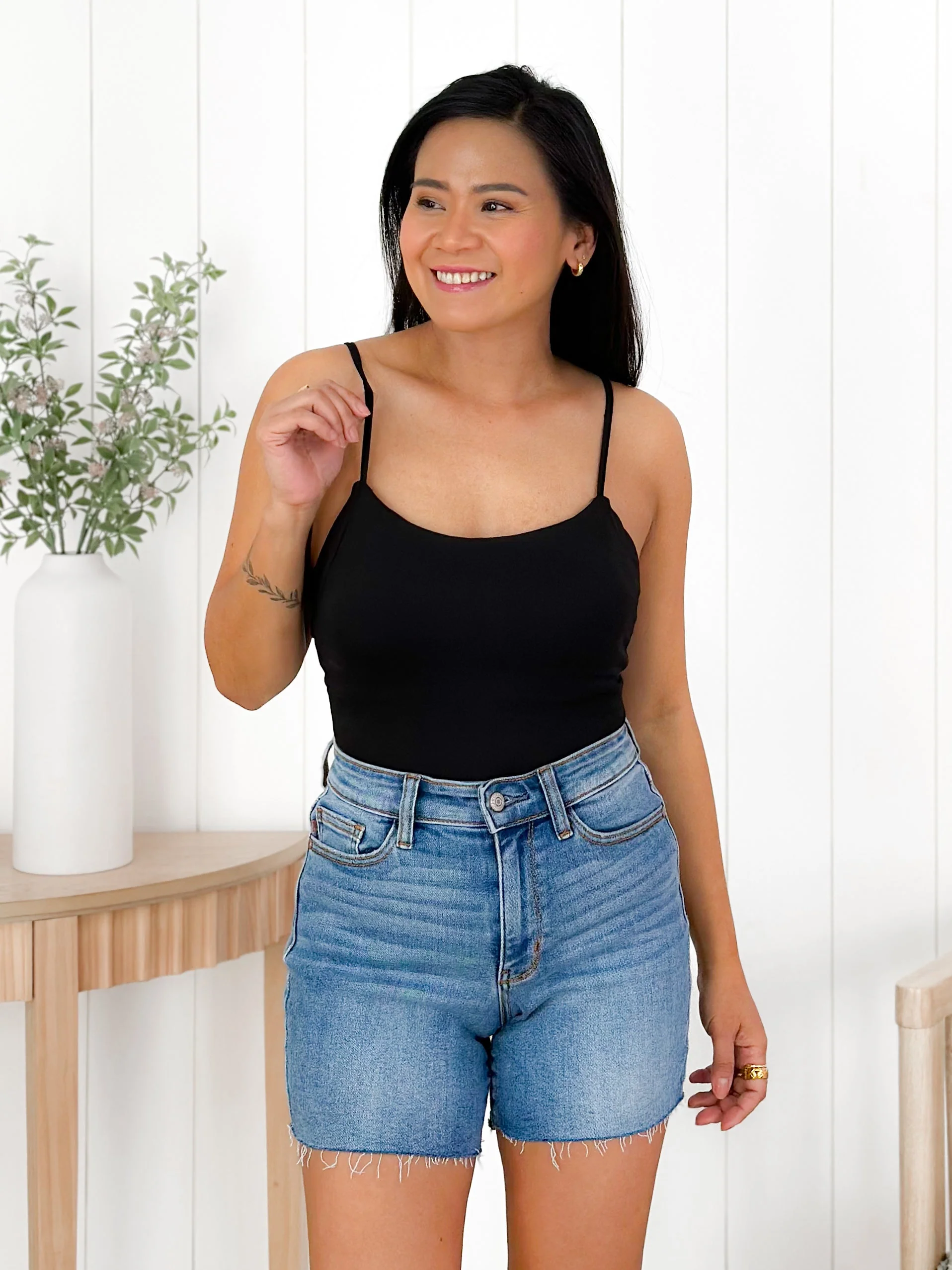 Sleeveless Bodysuit With Back Strap Detail (Multiple Colors) - Image 3