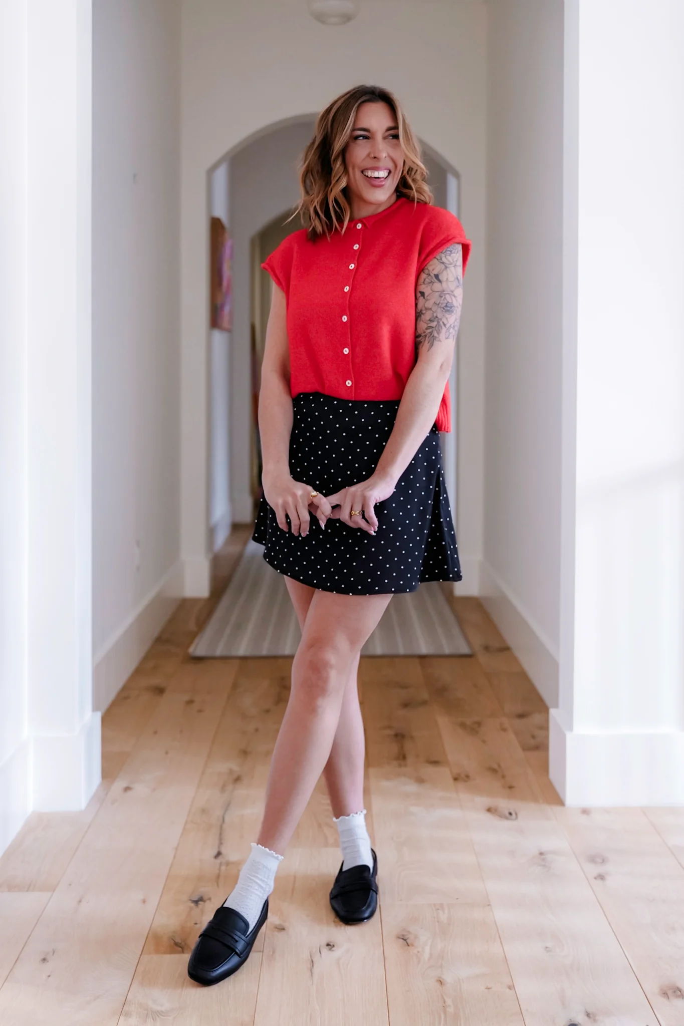 Sleeveless Button Down Sweater Vest - Image 11