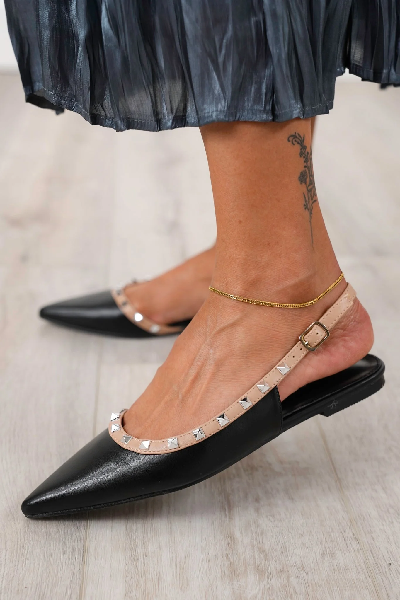 Restock! Studded Slingback Flat with Adjustable Ankle Strap - Image 14