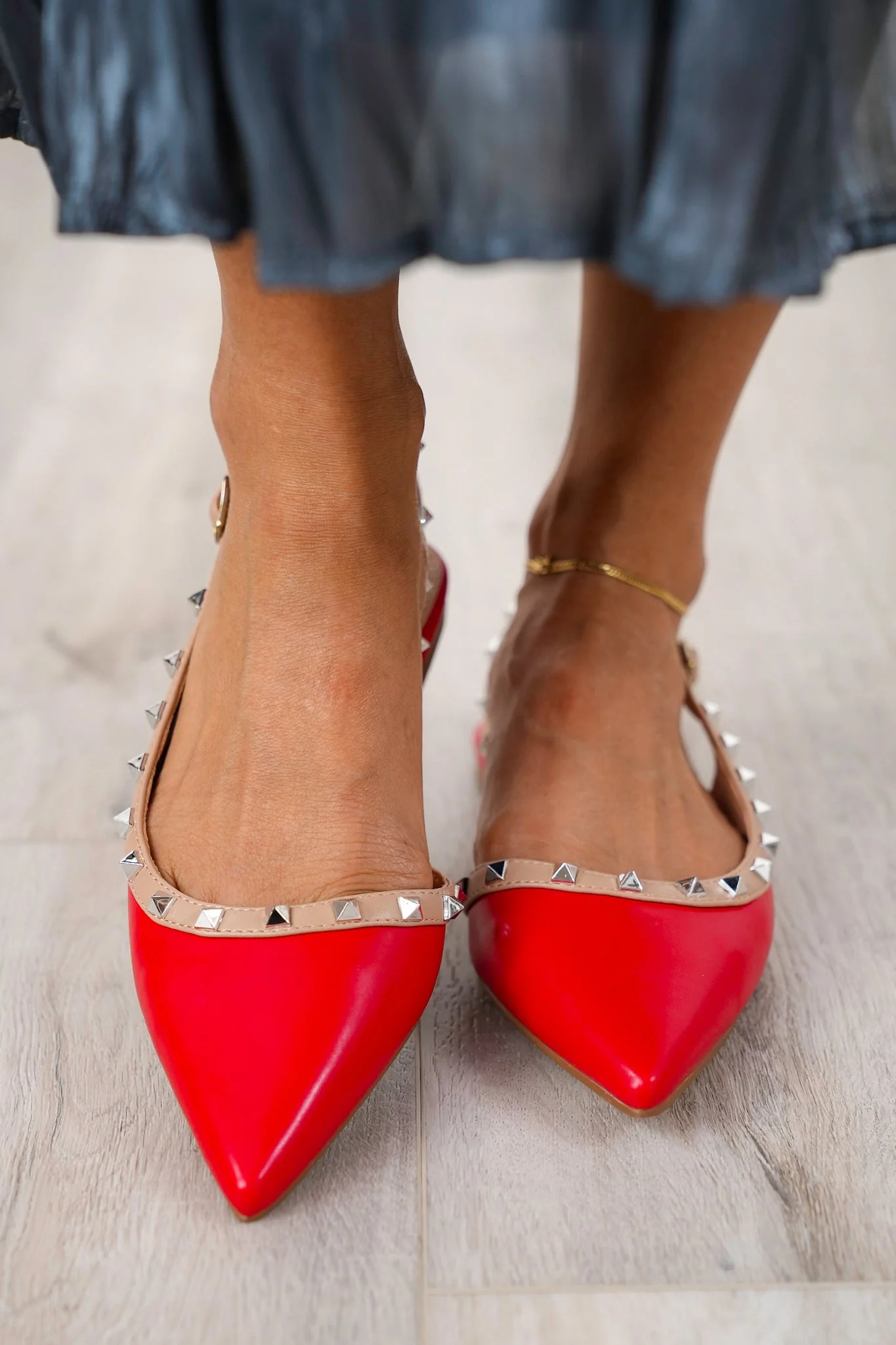 Restock! Studded Slingback Flat with Adjustable Ankle Strap - Image 4