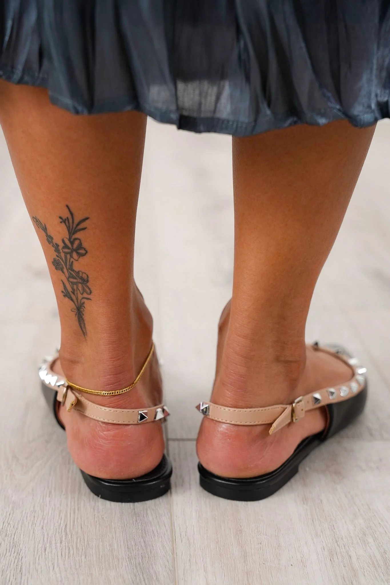 Restock! Studded Slingback Flat with Adjustable Ankle Strap - Image 9