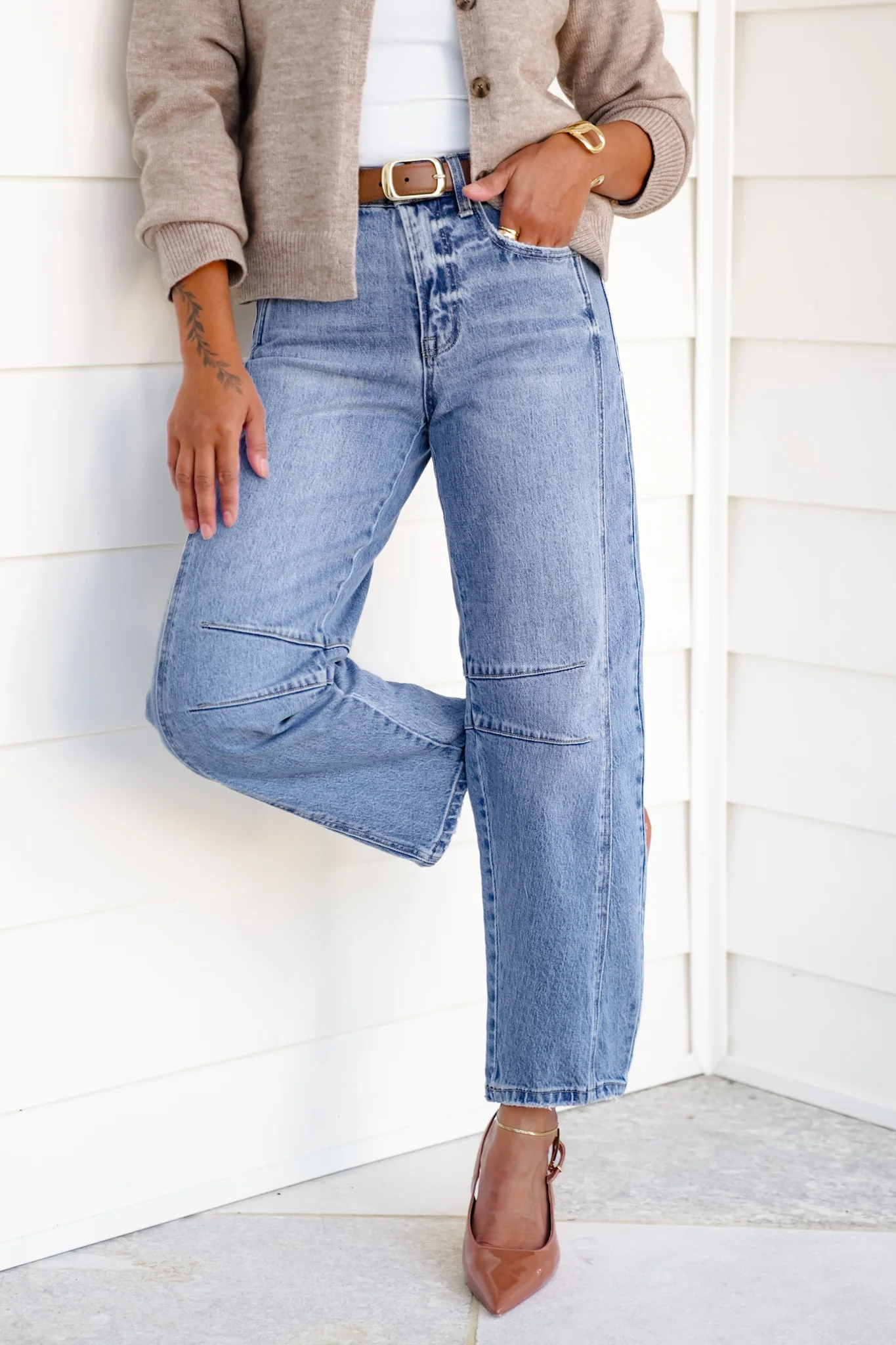 Restock! Vervet The Victoria High Rise Medium Wash Barrel Jeans - Image 3