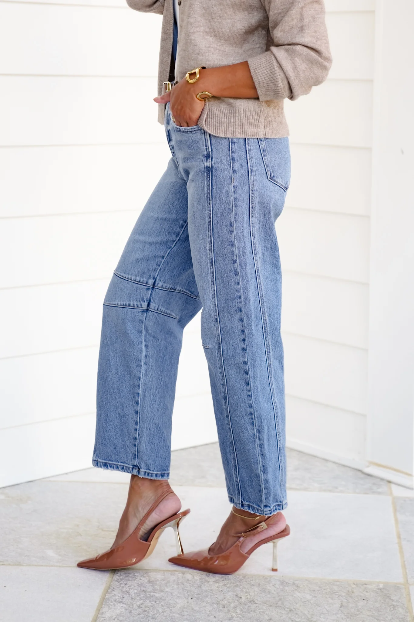 Restock! Vervet The Victoria High Rise Medium Wash Barrel Jeans - Image 6