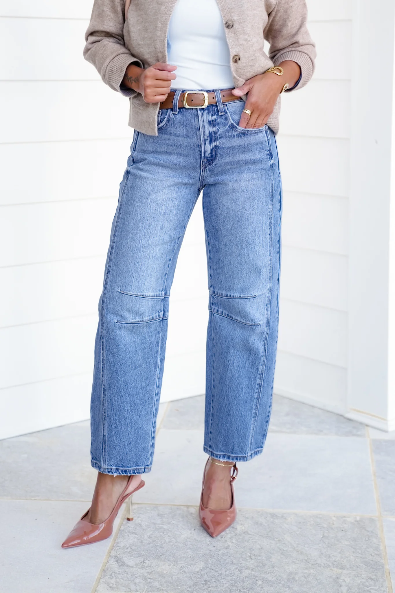 Restock! Vervet The Victoria High Rise Medium Wash Barrel Jeans - Image 9