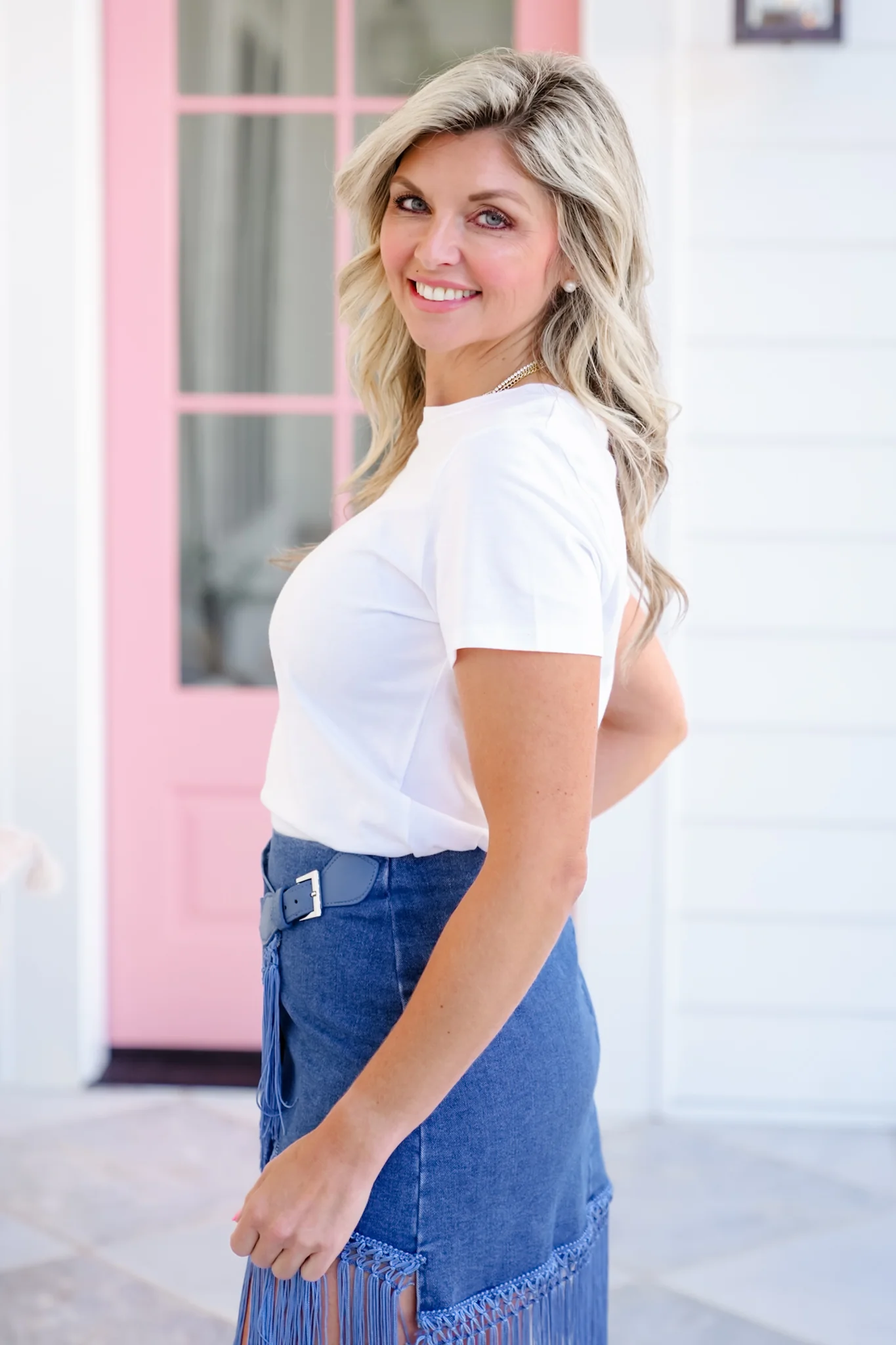 Cowboy Boot Embroidered Knit Short Sleeve Top - Image 4
